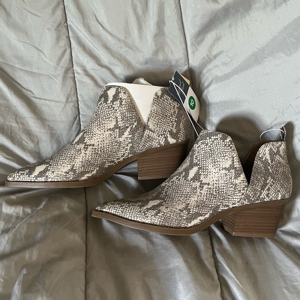 Snakeskin Ankle Boots - Size 10 - Never Worn!